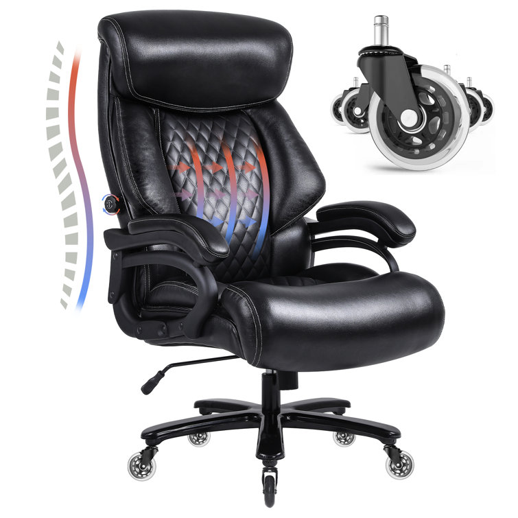 Inbox Zero Big And Tall Office Chair 500Lbs For Heavy People With Quiet